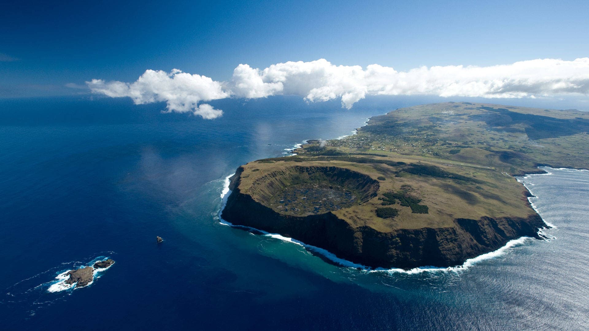 Vista del lodge ArapikiNui en Hanga Roa, Rapa Nui